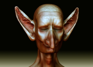 "Dead Elf" - Another crappy Zbrush sketch from way back.